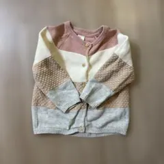 H&M カラフルニットカーディガン 80