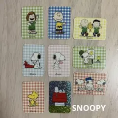 SNOOPY スヌーピー フレークシール ステッカー 平成レトロ 9枚セット③