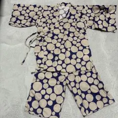 水玉模様 甚平 100cm