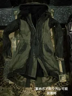 超希少！14th addiction レザーモッズコート　脱着裏ボア付き