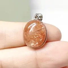 サンストーン　ペンダントトップ　ネックレス　日長石　天然石　【超美品】27