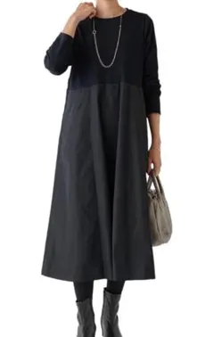 極美品✨BEARDSLEY エスカルゴコンビチュニック ブラック - メルカリ