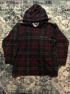 90s LAUREN RALPH LAUREN チェック柄パーカー M