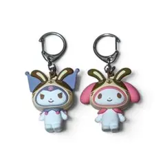 マイメロディとクロミの宇佐美限定立体ラバーキーホルダー2点セット