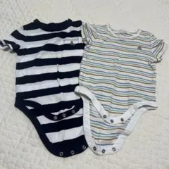 baby gap ストライプロンパース 2枚セット 6-12ヶ月