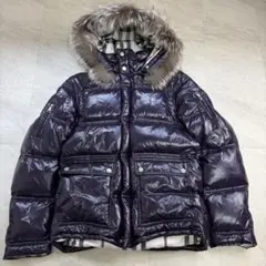 バーバリーブラックレーベル　ダウンジャケット　6way　ファー　ホースロゴ刺繍