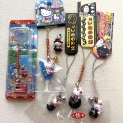 ご当地キティ　箱根　大涌谷　金太郎　ストラップ　キーホルダーセット　新品 ご当地キティ 箱根 大涌谷 金太郎 ストラップ キーホルダー