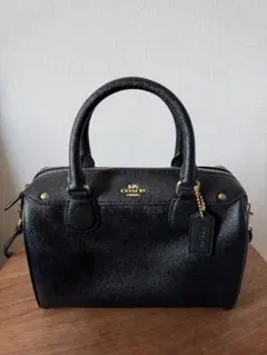 COACH コーチ　ハンドバッグ　ボストンバッグ　ブラック　黒