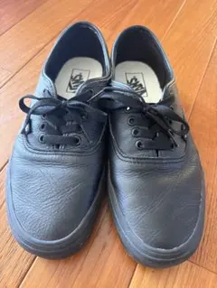 【希少】VANS オーセンティック　黒 レザー スニーカー
