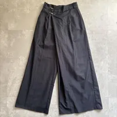 HARE ハレ KANAGUアシメワイドパンツ ネイビー F 金具