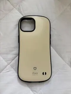 iFace iPhone15用ケース　くすみホワイト　ラテカラー