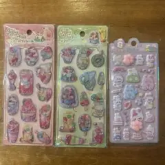 ウォーターシール　肉球ぷにぷにシール３枚セット