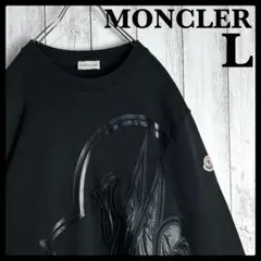 6052【美品・QR確認済み】モンクレール‪☆ビッグロゴ入りスウェット ブラック 6052【美品・QR確認済み】モンクレール‪☆ビッグロゴ入りスウェット‬