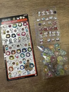 ボンボンドロップ　おはじきシール　スヌーピー　おまけ