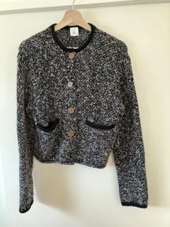 2024年秋冬　6（ROKU）ミックス スラブニット カーディガン