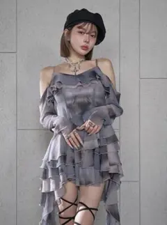 Darich ダーリッチ イレヘムタイダイフリルミニワンピース Free-L