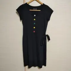 agnès b. 黒 半袖ワンピース サイズS