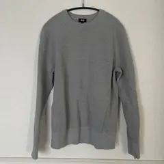 【美品】UNIQLOウォッシャブルクルーネックセーター　M グレー