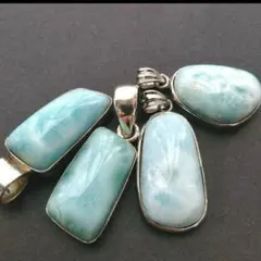 天然石 ラリマー ペンダントトップ 詰め合わせ