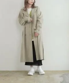 【Lull / ルル】裏地配色 ロング トレンチコートのサムネイル