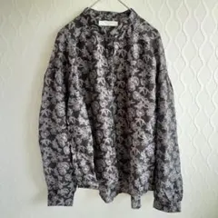 ✨Samansa Mos2 blue✨長袖ブラウス シャツ【F】トップス 花柄