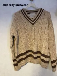 oldderby knitwear Vネックニットプルオーバー