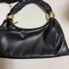 ハンドバッグ ブラック ゴールド金具