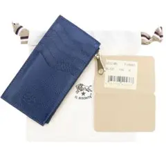 新品　IL BISONTE 二つ折り財布 ダークブルー