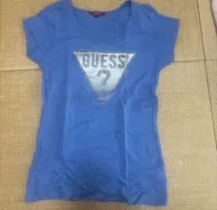 GUESS 半袖 Tシャツ ブルー Mサイズ　ストーンのサムネイル