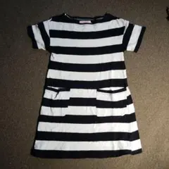 デニム&ダンガリー　120 ボーダーワンピース