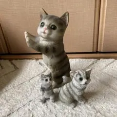 猫の置物 3体セット フィギュアのサムネイル