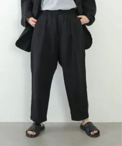 ジャーナルスタンダードラックス　ベルギーリネンツイルテーパードパンツ