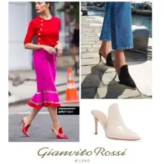 GIANVITO ROSSI　ミュール　39　 白系