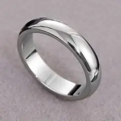 BLUE LEAF 指輪 15号(幅:4mm) マリッジリング ステンレスリング