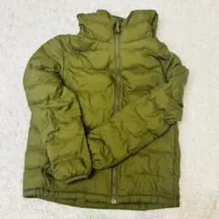 ユニクロ　150㎝フード付きオリーブグリーン中綿コート