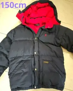 Polo Ralph Lauren ダウンコート 160 ネイビー/レッド