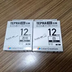 TEPRA PRO 互換テープカートリッジ 12mm 2種セットのサムネイル