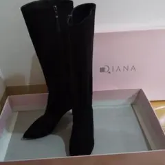 DIANA⭐️ロングブーツ 黒 スエード