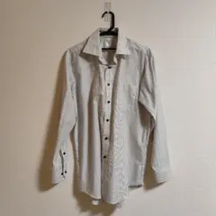 【1度だけ着用】SHIRTS MART ワイシャツ 長袖 形態安定 ストライプ