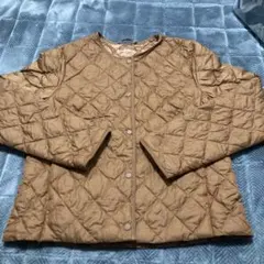 ⑧UNIQLO ブラウン キルティングジャケット S