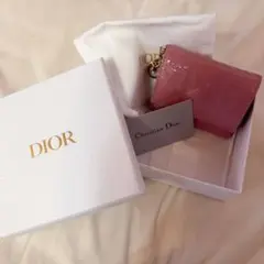 Dior 三つ折り財布 ピンク ロータスウォレット