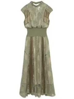 【美品】SNIDEL スイッチングレースドレスワンピース