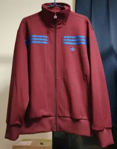 【adidas】 トラックジャケット　サイズ2XL バーガンディ