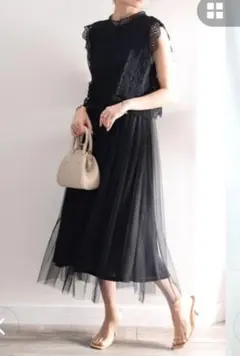 ★美品　Classical Elf　コットンレースドッキングワンピース Mサイズ