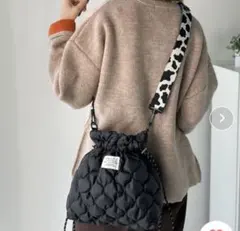 Java 2WAYキルティングショルダーバッグ ブラック