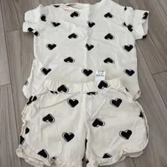 ハート柄Tシャツとショートパンツセット 100cm