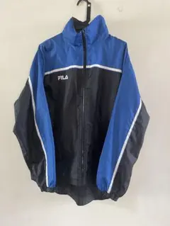 FILA ナイロンジャケット 青/黒 フルジップ
