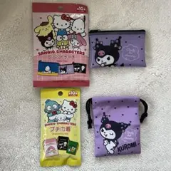 サンリオ キャラクターズ フラットポーチ プチ巾着 クロミ 2点セット