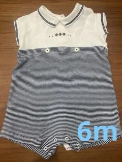 プチバトー　ロンパース 6m ポロシャツ