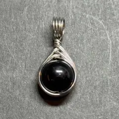 WP330S 天然石 ワイヤーラッピング ペンダントトップ チベット産モリオン